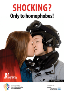 Affiche Choquant? Pour les homophobes!