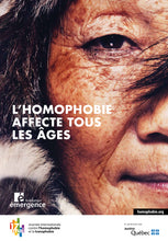 Load image into Gallery viewer, Poster: Homophobia affects all ages
