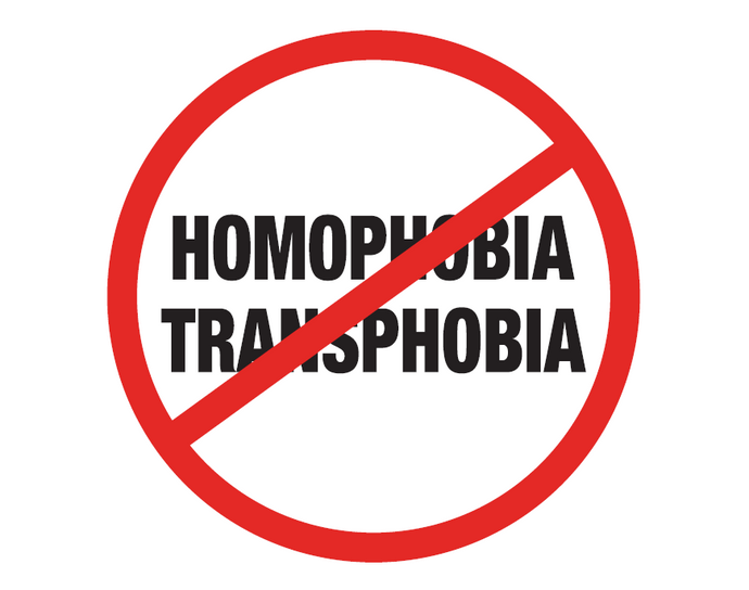 No to Homophobia and Transphobia Pin